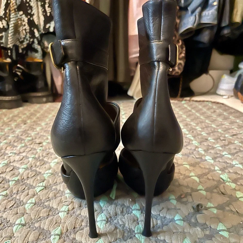Lanvin Black High Heel pump with Straps size 40 (runway 2010 Hive) - Picture 6 of 9